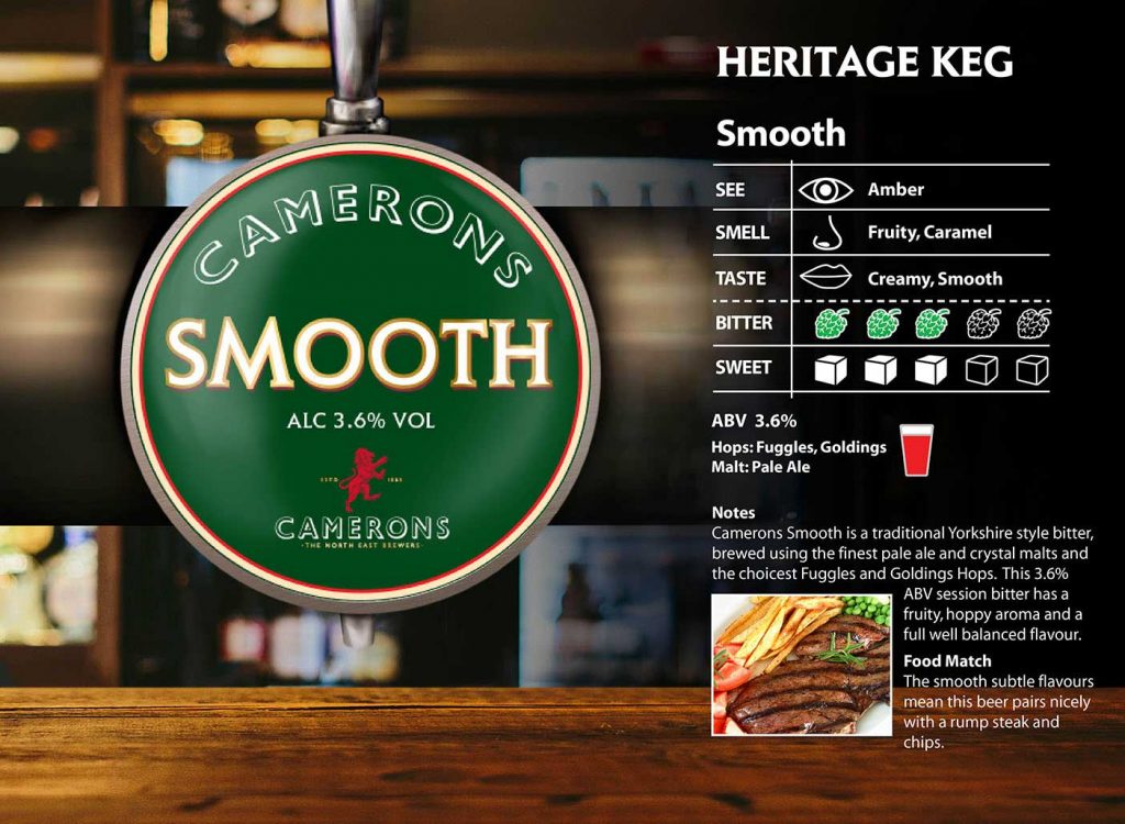 camerons smooth - heritage keg - lense