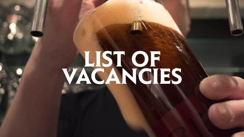 list of vacancies - camerons brewery